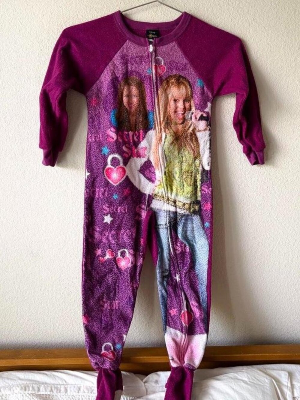 Hannah Montana Vintage 2006 Kids Onesie Footie Pajamas